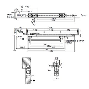 dong cua tu dong am hafele 931 84 469 1