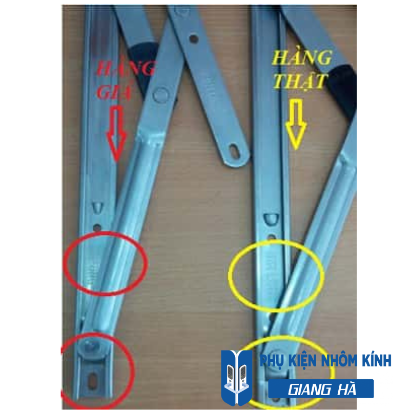 Bản lề chữ A Kinlong thật và giả