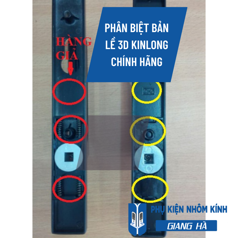 Tay nắm cửa KinLong thật và giả