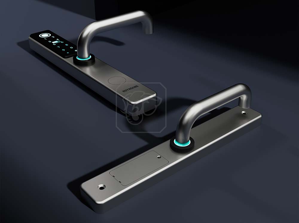 Báo giá khoá cửa nhôm Huy Hoàng chuyên dụng - Khoá tay nắm điện tử 12