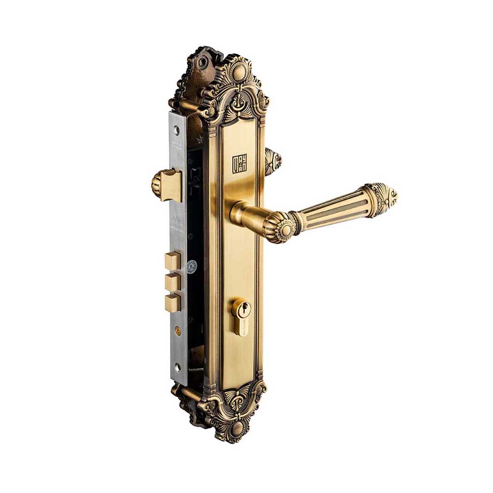 Khoá cửa đồng thau Huy Hoàng HCR 8526 đại